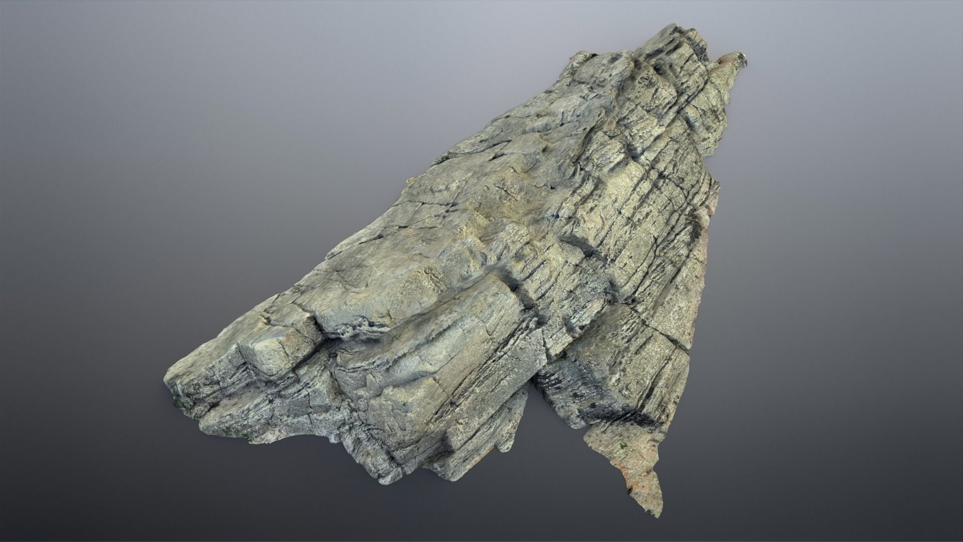 Beach Rock Low-poly 3D model_6