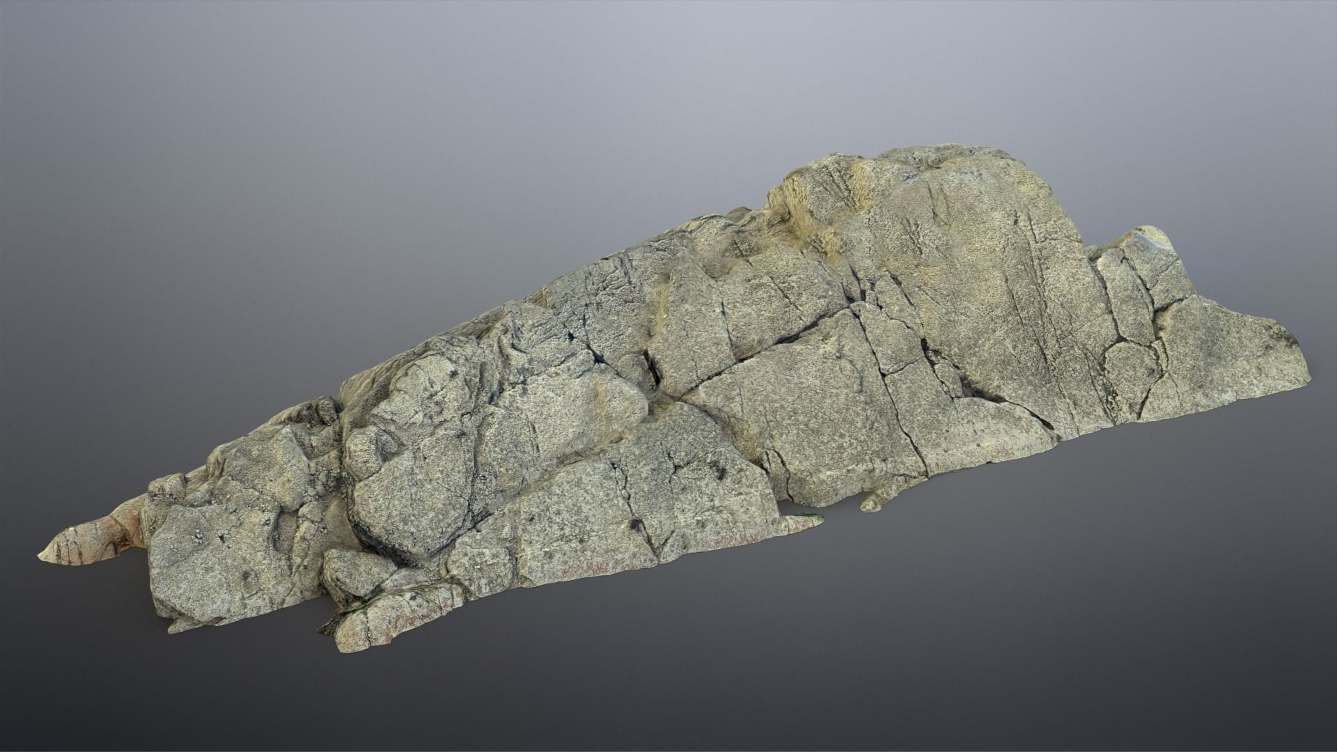 Beach Rock Low-poly 3D model_9