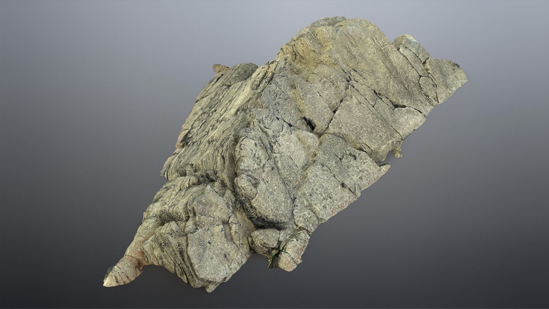 Beach Rock Low-poly 3D model_2