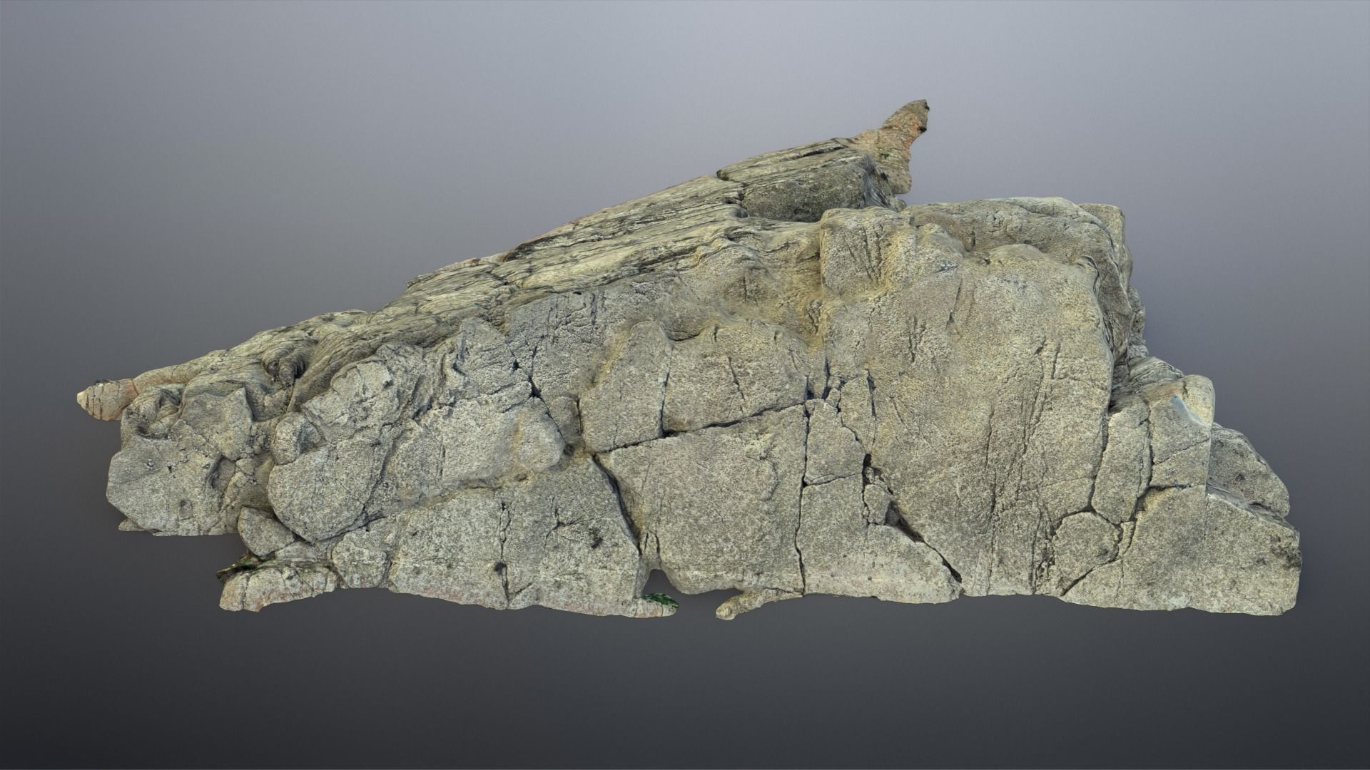 Beach Rock Low-poly 3D model_8