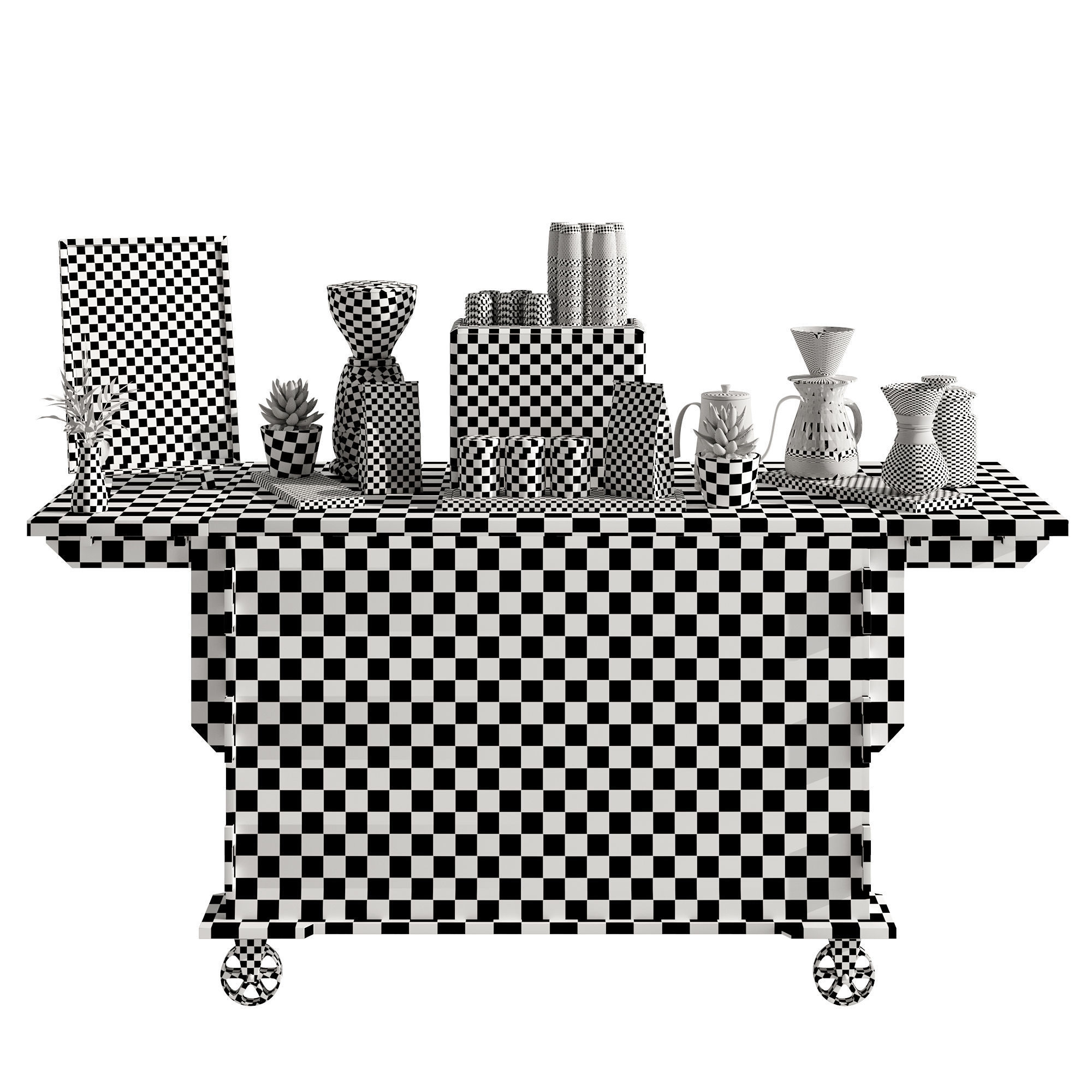 Espresso cart set 1 3D model_9