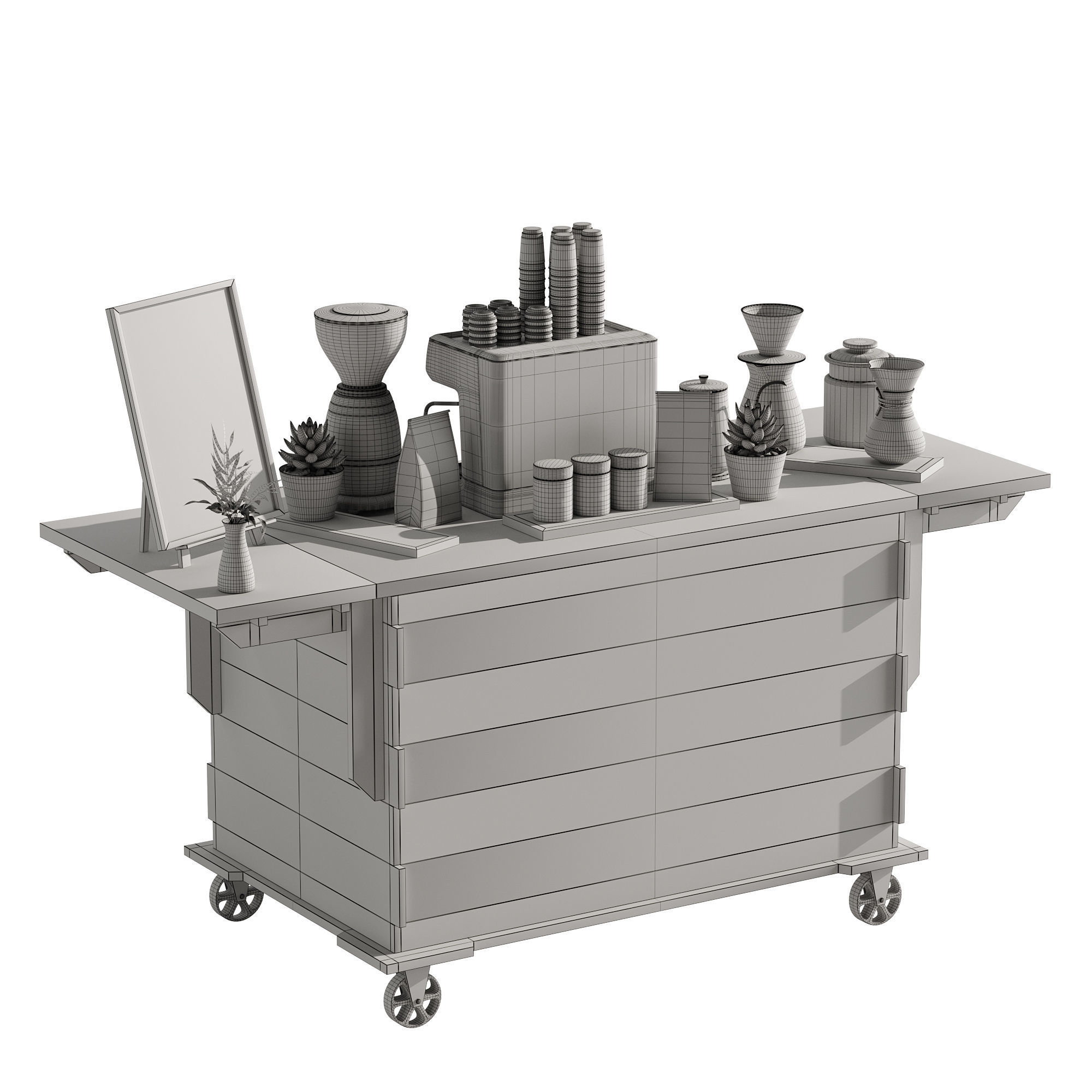 Espresso cart set 1 3D model_20