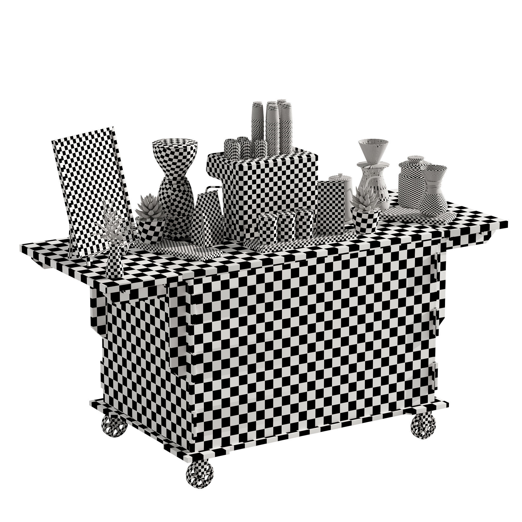 Espresso cart set 1 3D model_22