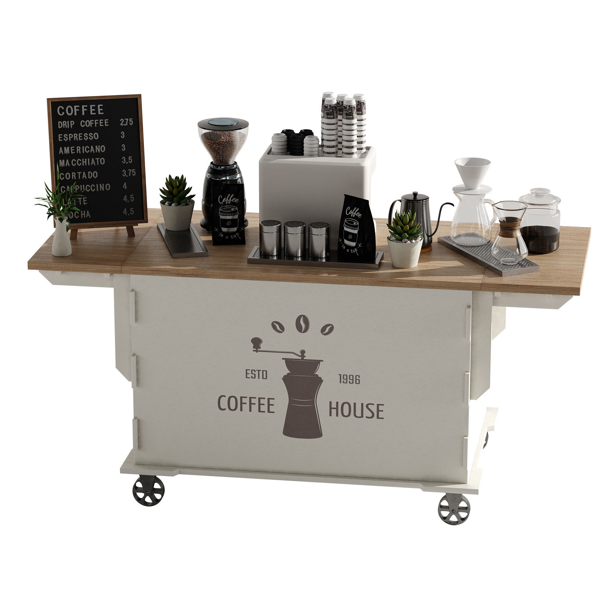 Espresso cart set 1 3D model_18