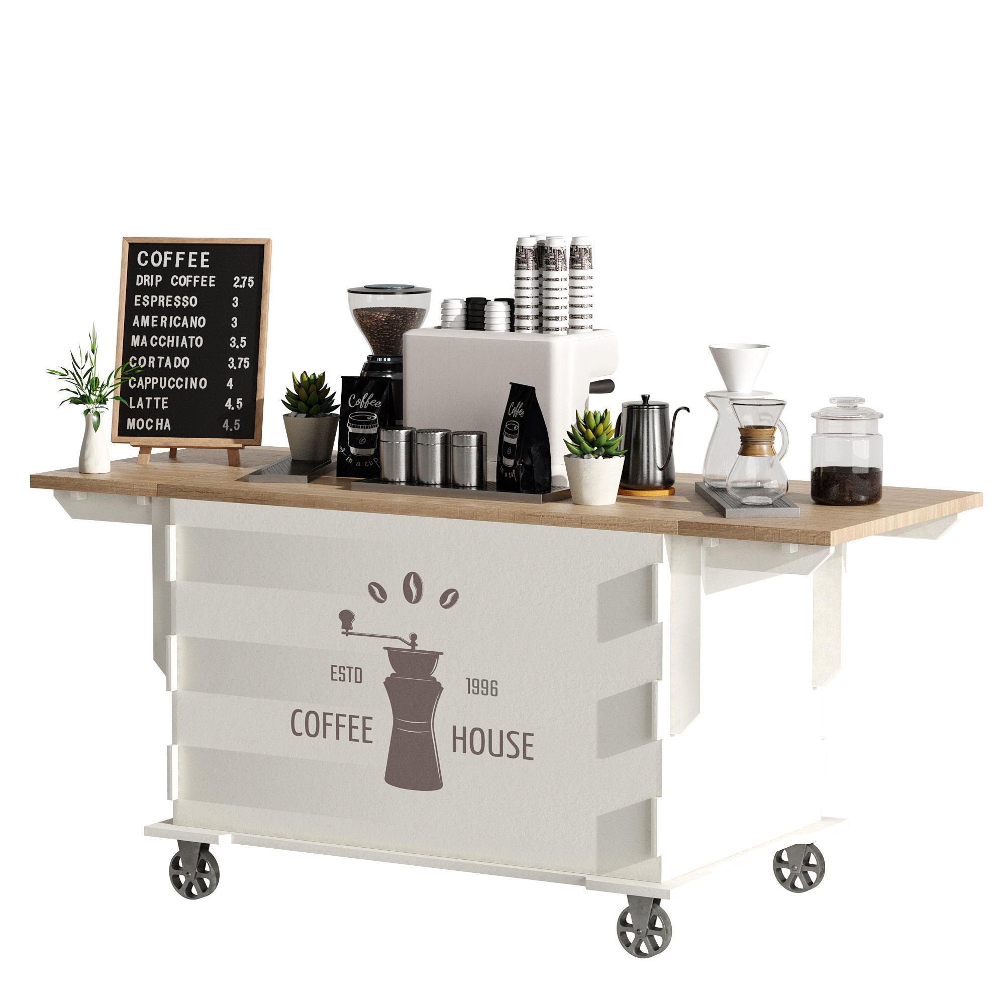 Espresso cart set 1 3D model_15