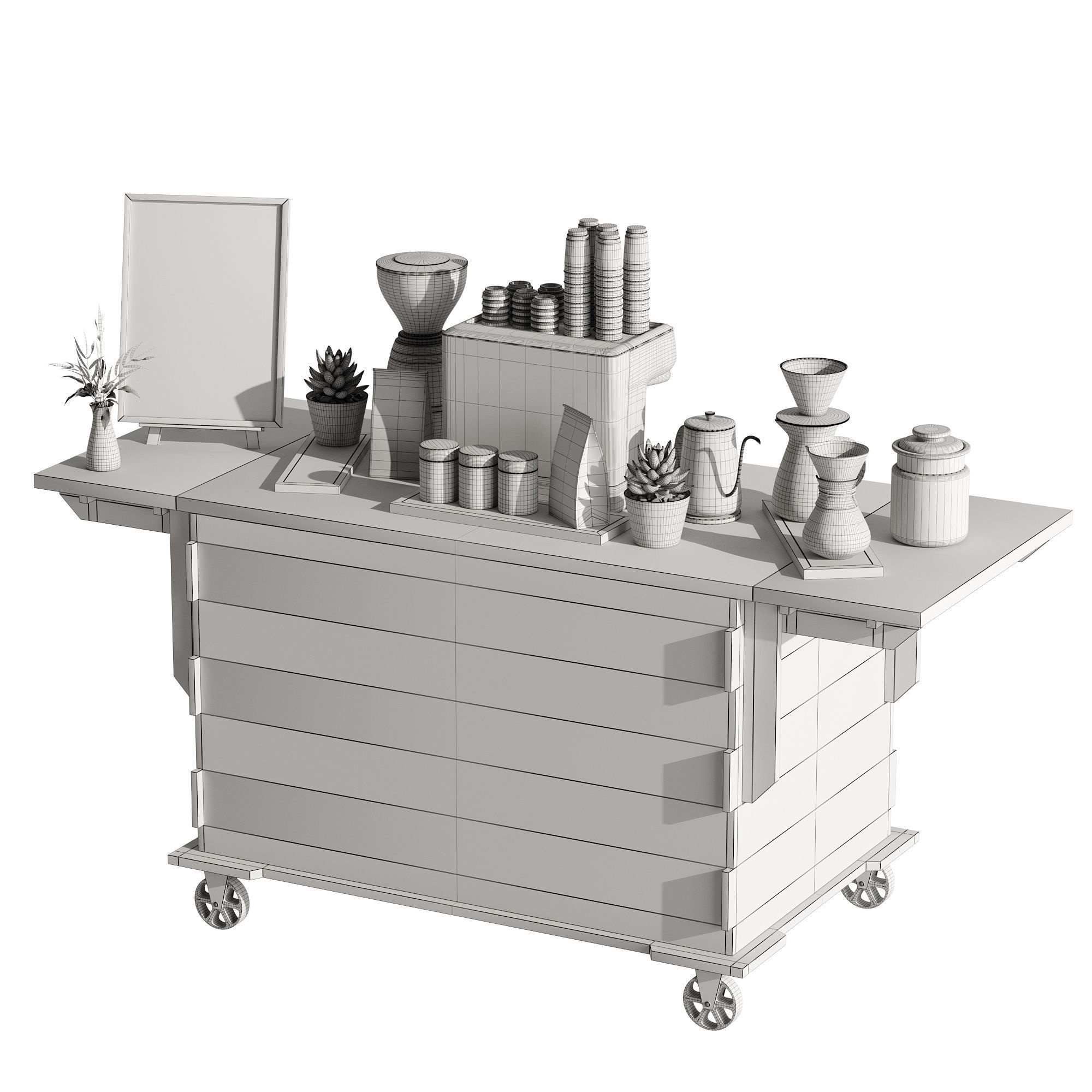 Espresso cart set 1 3D model_21