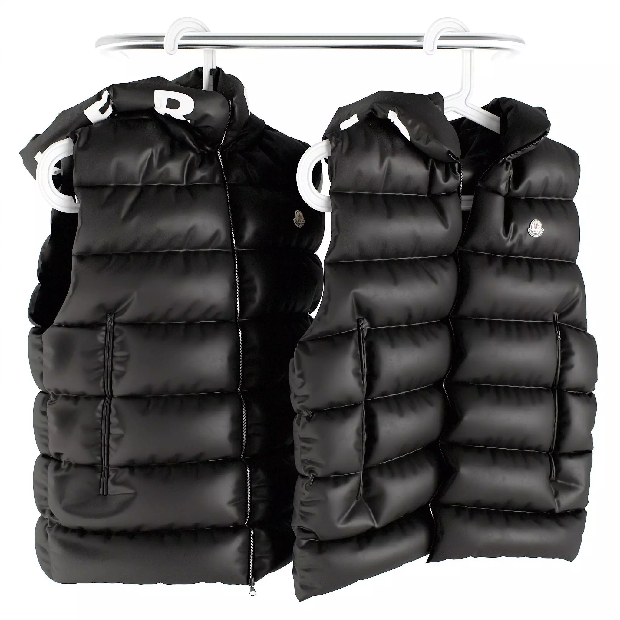 Moncler Montreuil Vest On A Hanger 3D model