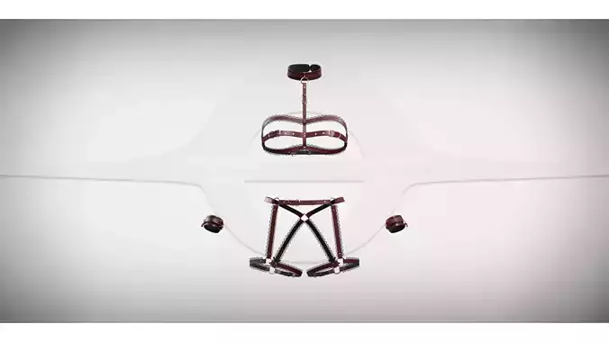 Scarlet Leather harness portupeya set