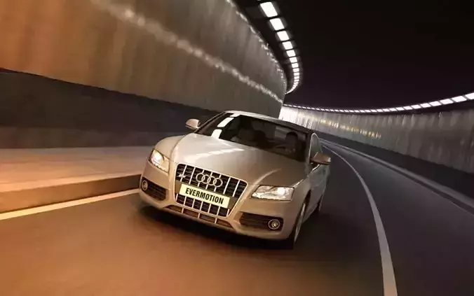Subway With Car Audi 3D model