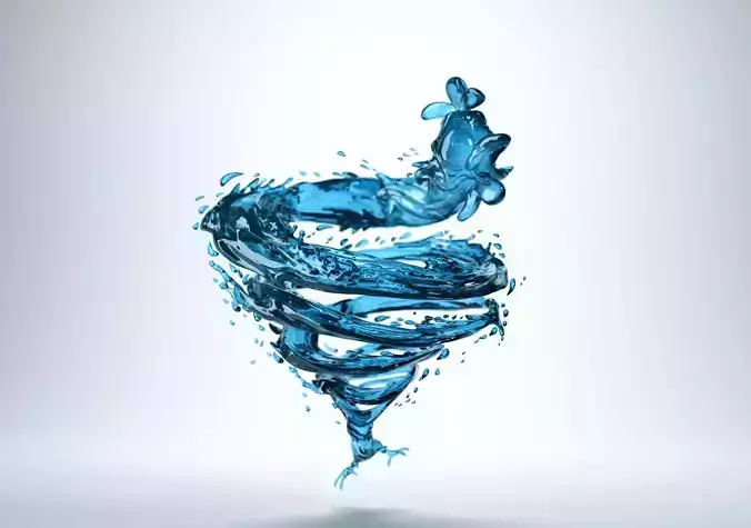 Chicken Vortex Liquid Sculpture 3D model