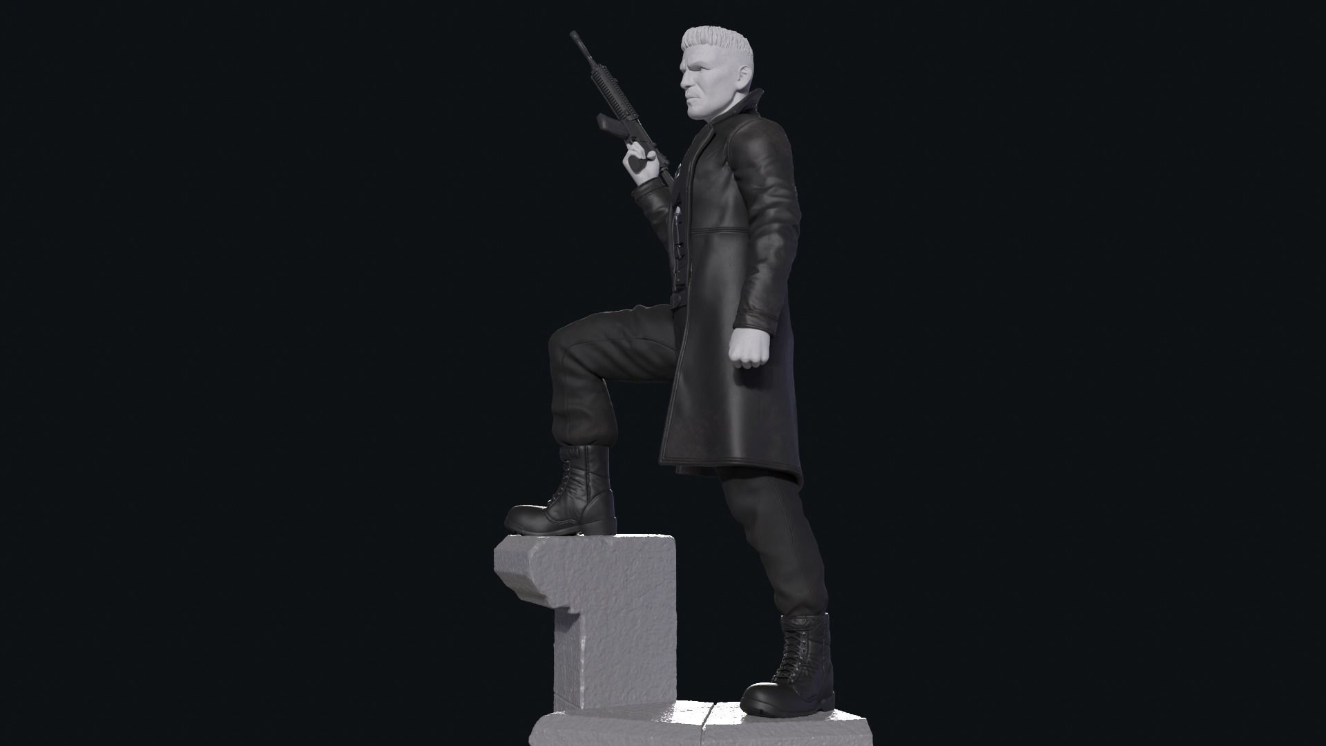 Punisher 3d Print Statue 3D print model_3