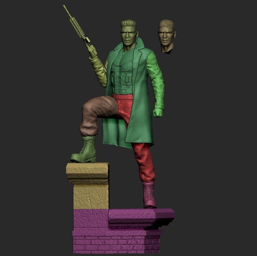 Punisher 3d Print Statue 3D print model_8