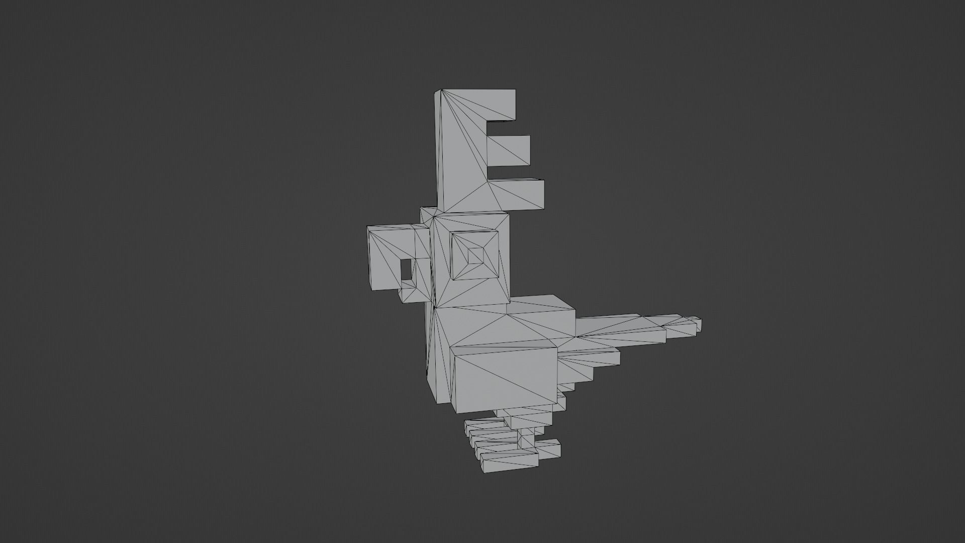 Voxel Cockatoo Low-poly 3D model_12
