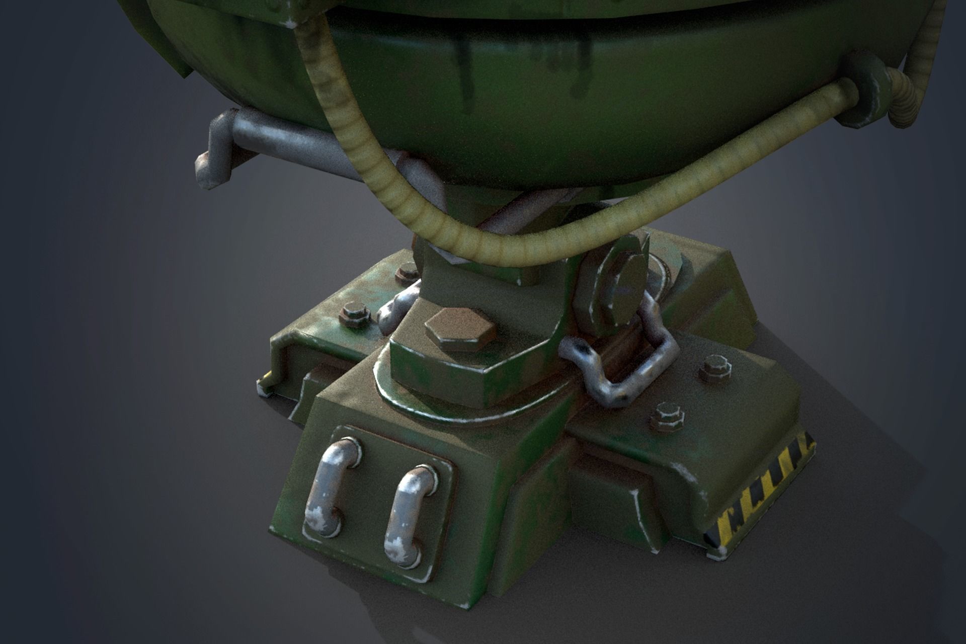 Teapot Turret  Low-poly 3D model_3