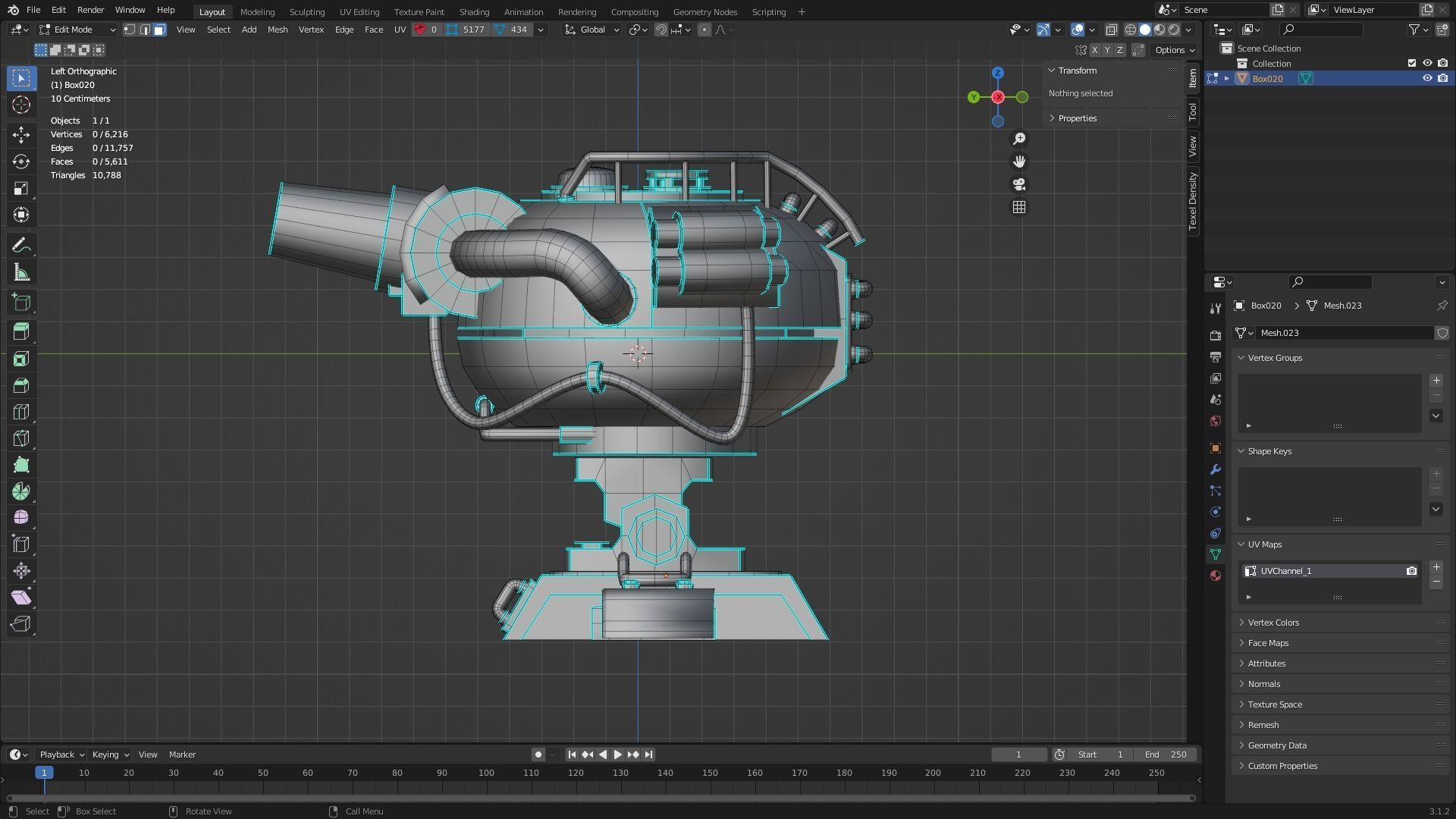 Teapot Turret  Low-poly 3D model_9