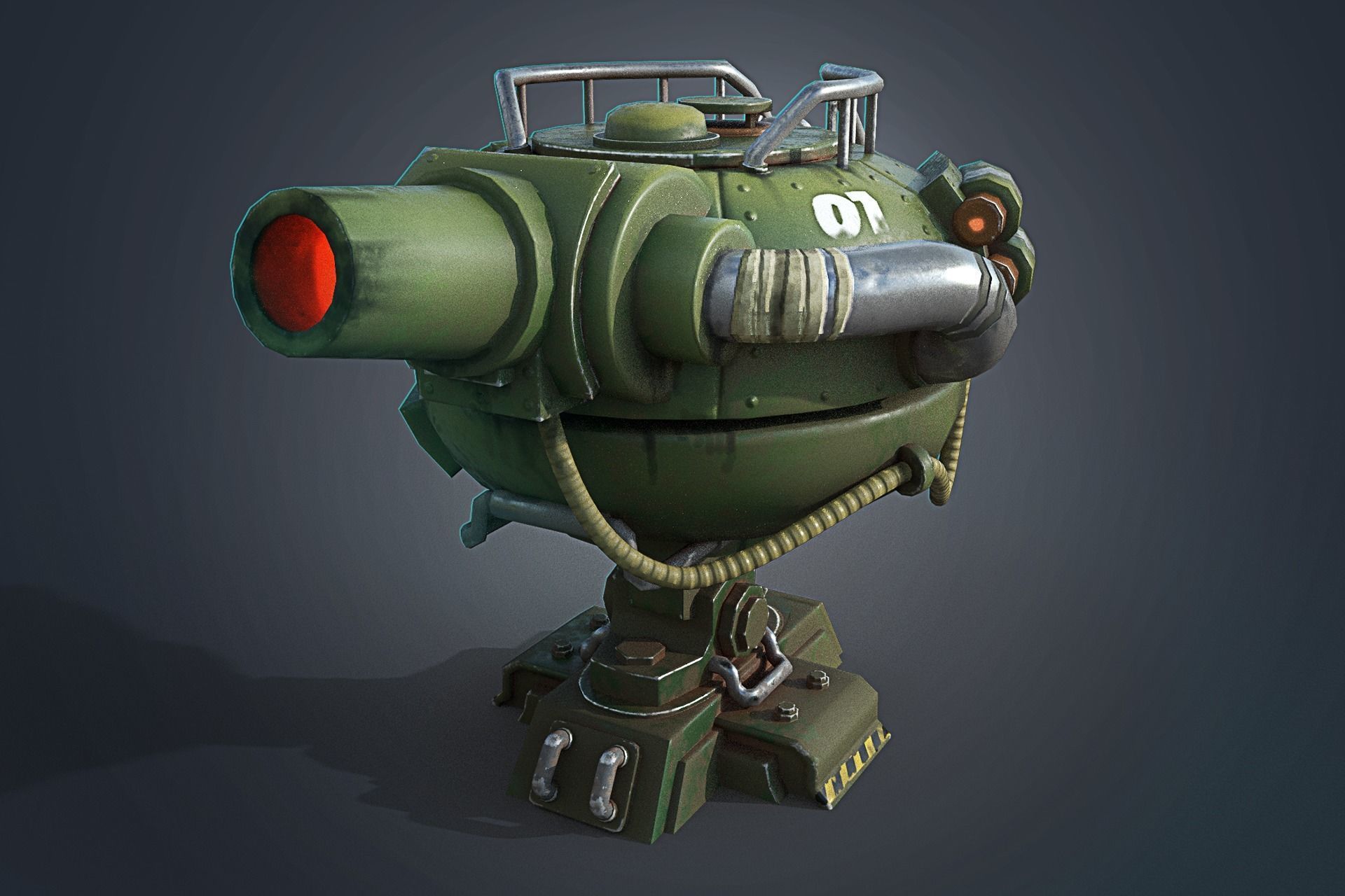 3D model Teapot Turret VR / AR / lowpoly CGTrader