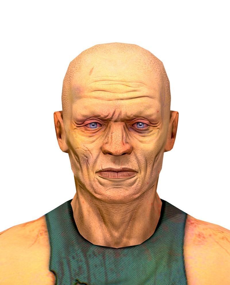 Man Slave Criminal Male Prisoner Lowpoly 3d Model Low-poly 3D model_8