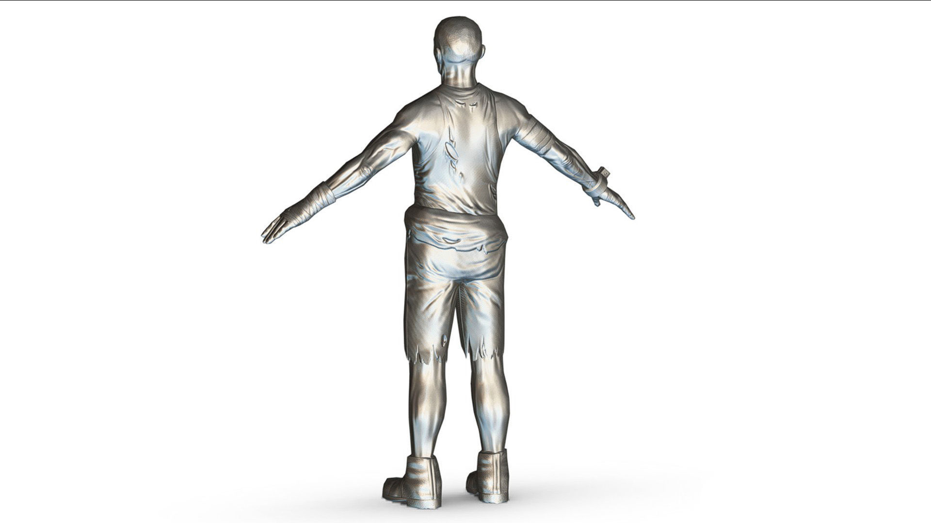 Man Slave Criminal Male Prisoner Lowpoly 3d Model Low-poly 3D model_12