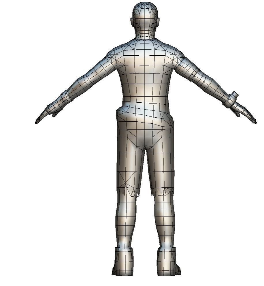 Man Slave Criminal Male Prisoner Lowpoly 3d Model Low-poly 3D model_14