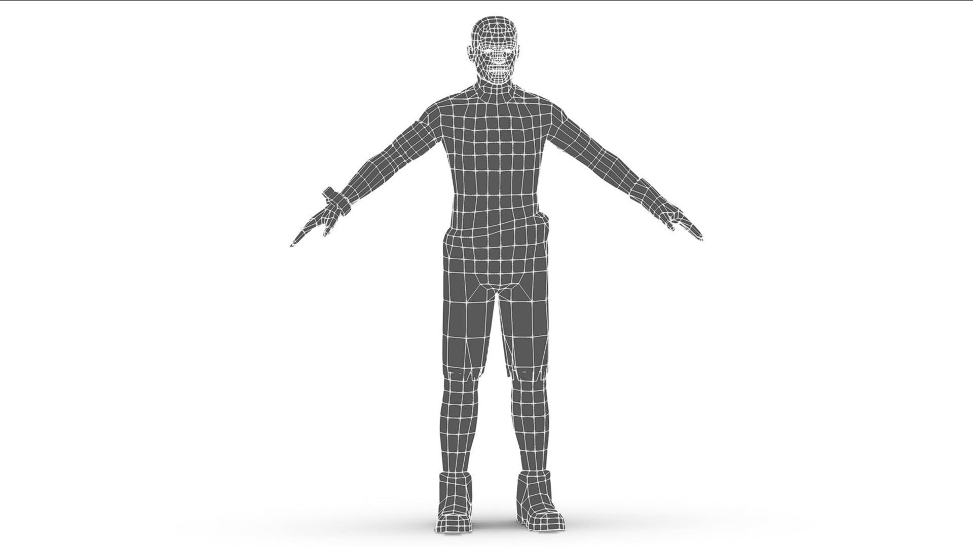 Man Slave Criminal Male Prisoner Lowpoly 3d Model Low-poly 3D model_16