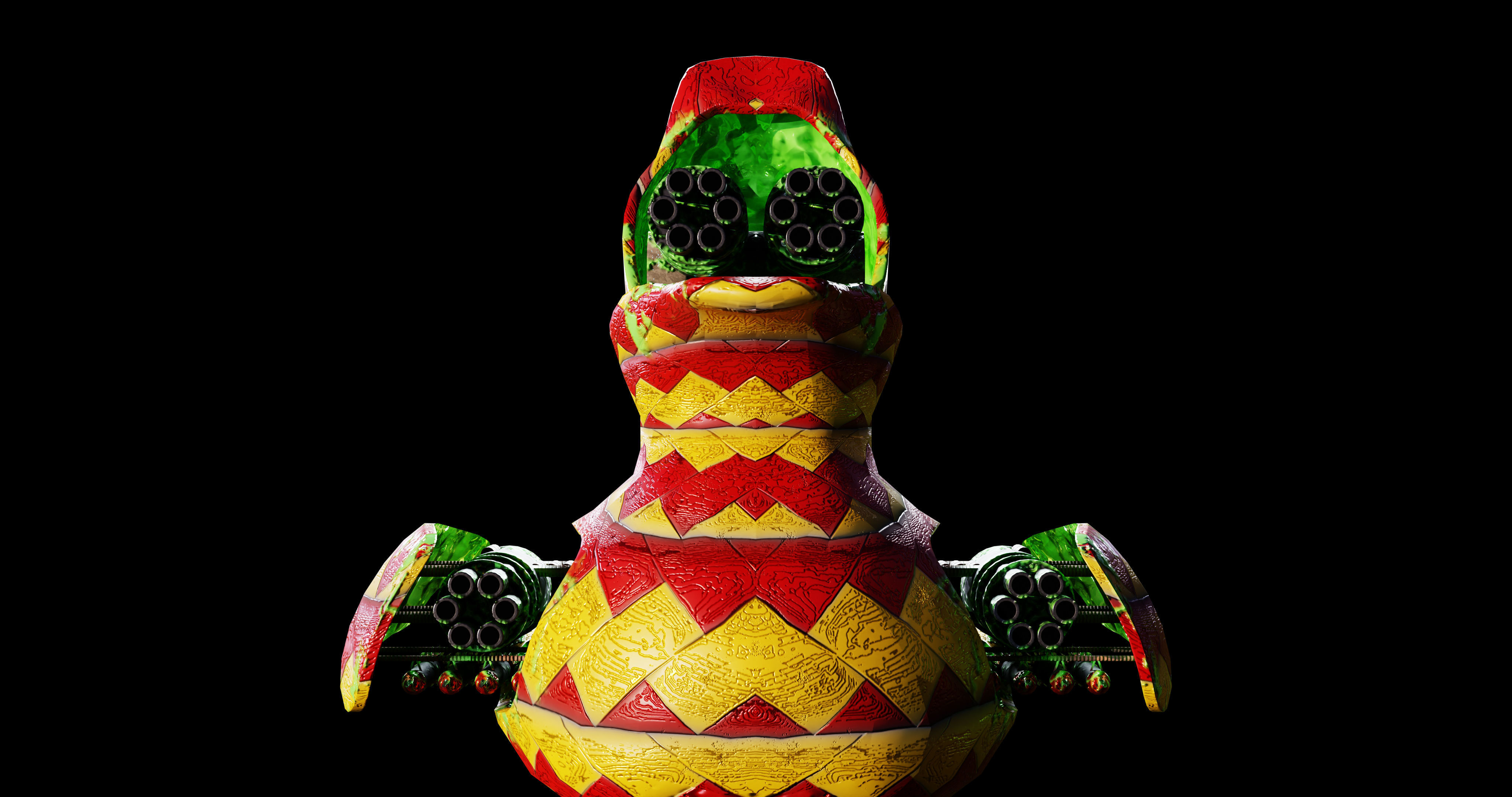 Duck Turret  Low-poly 3D model_2