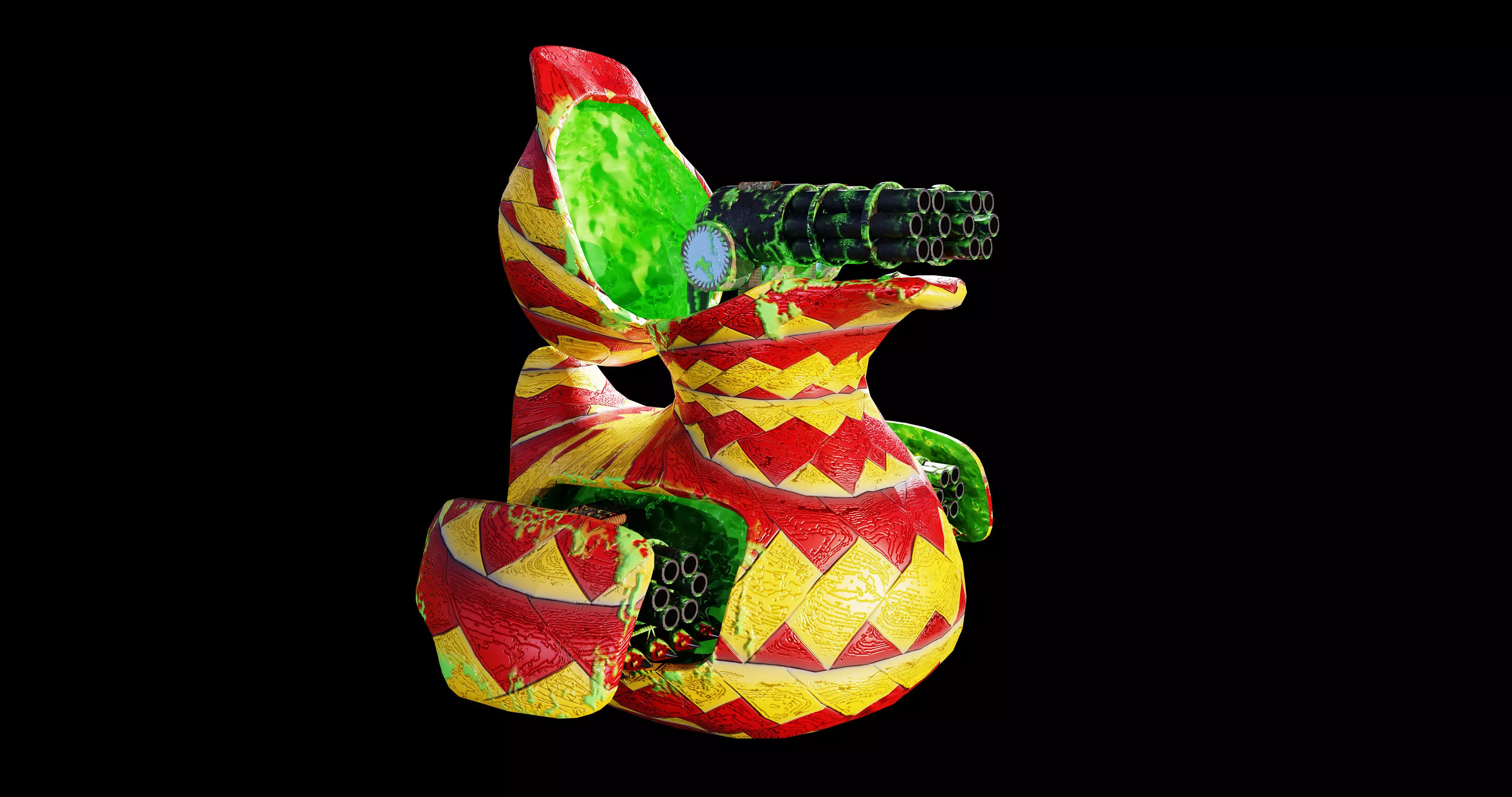 Duck Turret  Low-poly 3D model_0