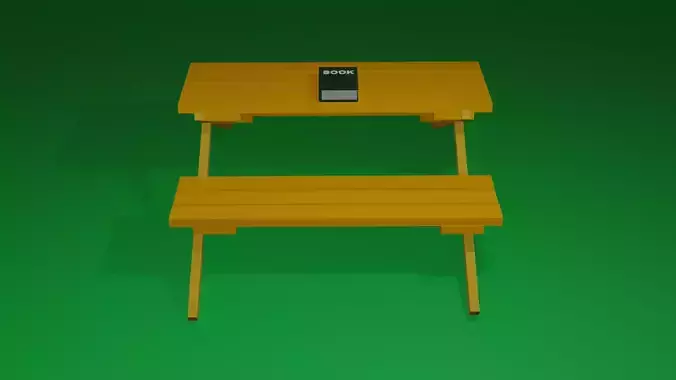 Picnic Table Low-poly Low-poly 3D model