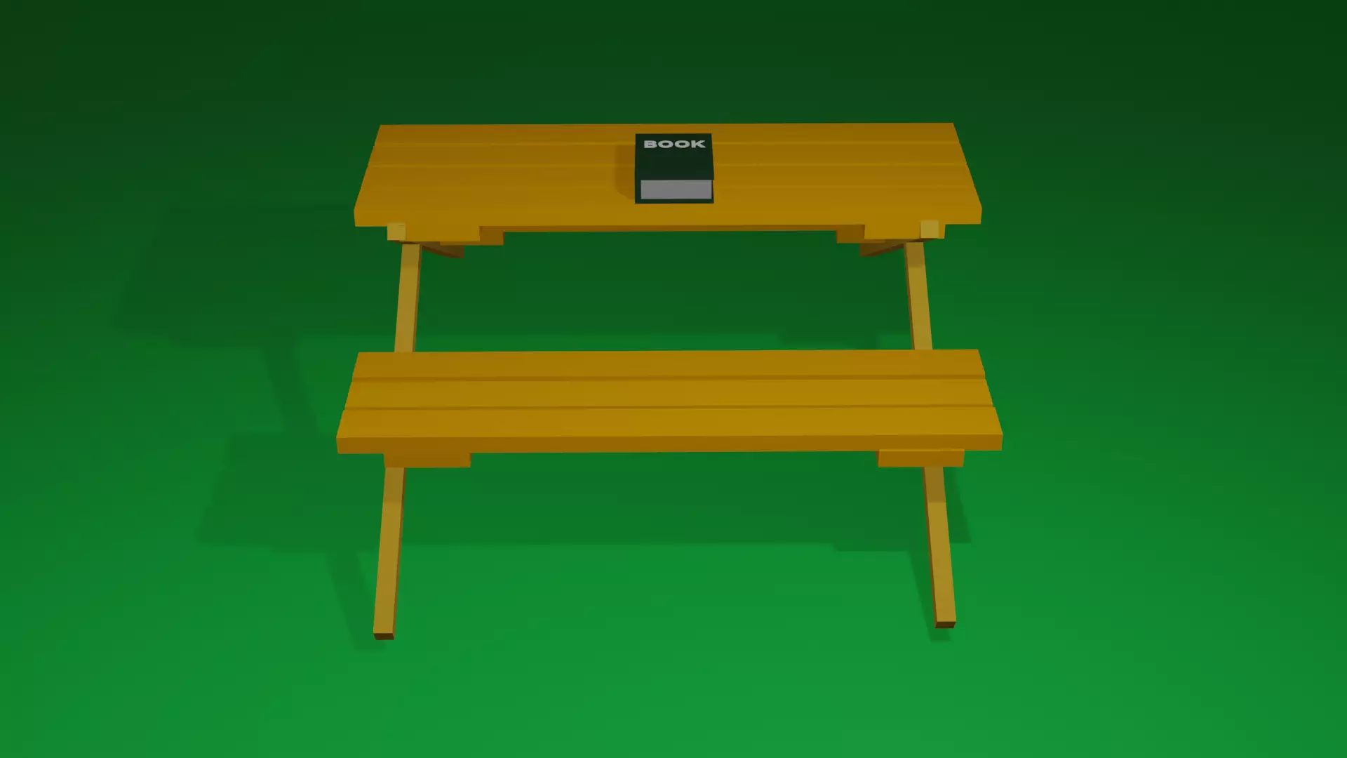 Picnic Table Low-poly Low-poly 3D model