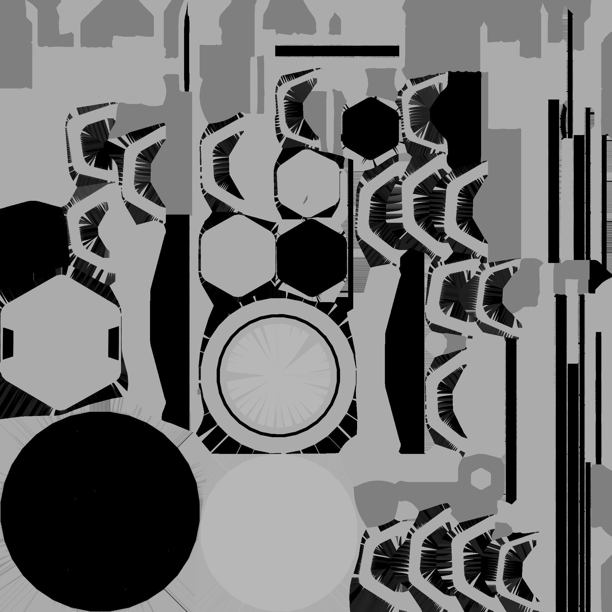 SciFi Antenna Tower A02 White Gray - Sci Fi Exterior Design Low-poly 3D model_23