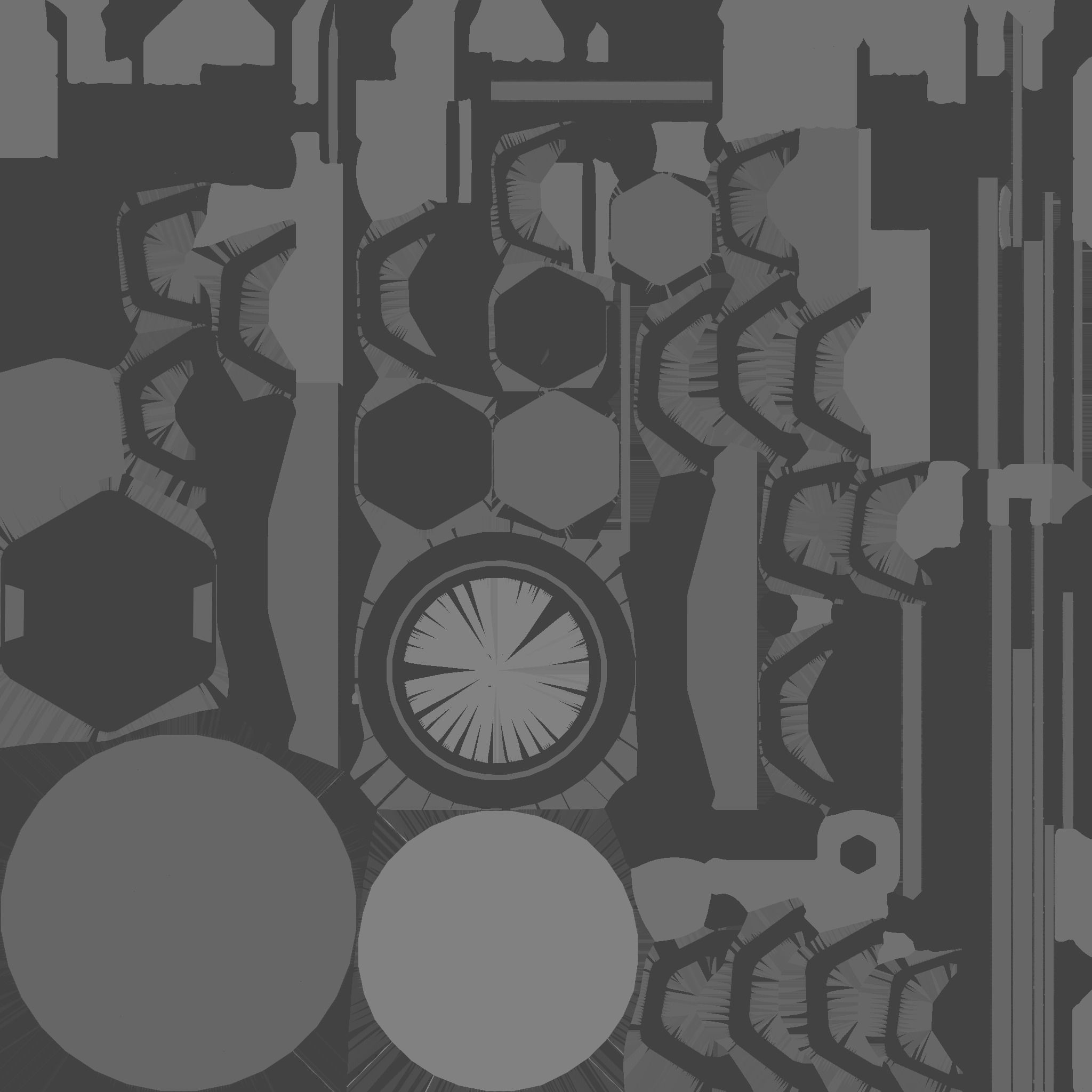 SciFi Antenna Tower A02 White Gray - Sci Fi Exterior Design Low-poly 3D model_25