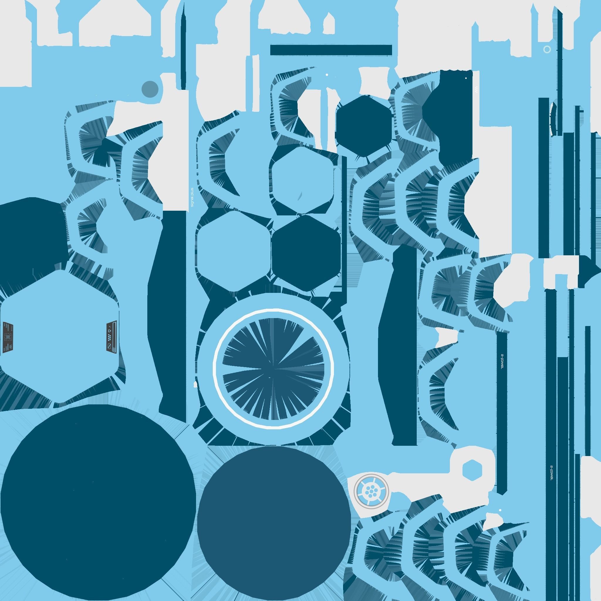 SciFi Antenna Tower A03 Blue - Sci Fi Exterior Design Low-poly 3D model_20