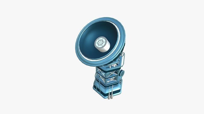 SciFi Antenna Tower A03 Blue - Sci Fi Exterior Design Low-poly 3D model 2