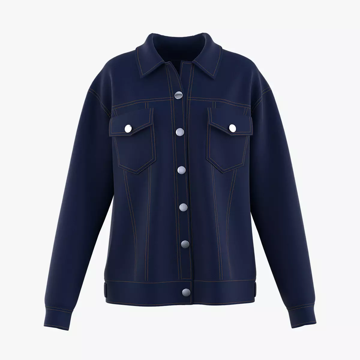 Icon Denim Jacket 3D model_0