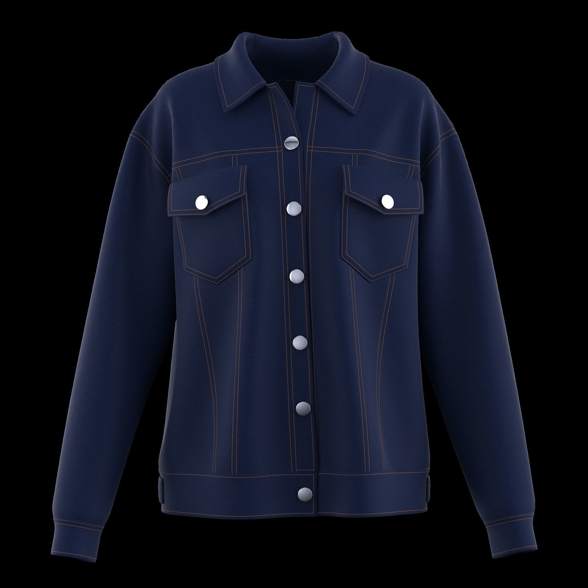 Icon Denim Jacket 3D model_3