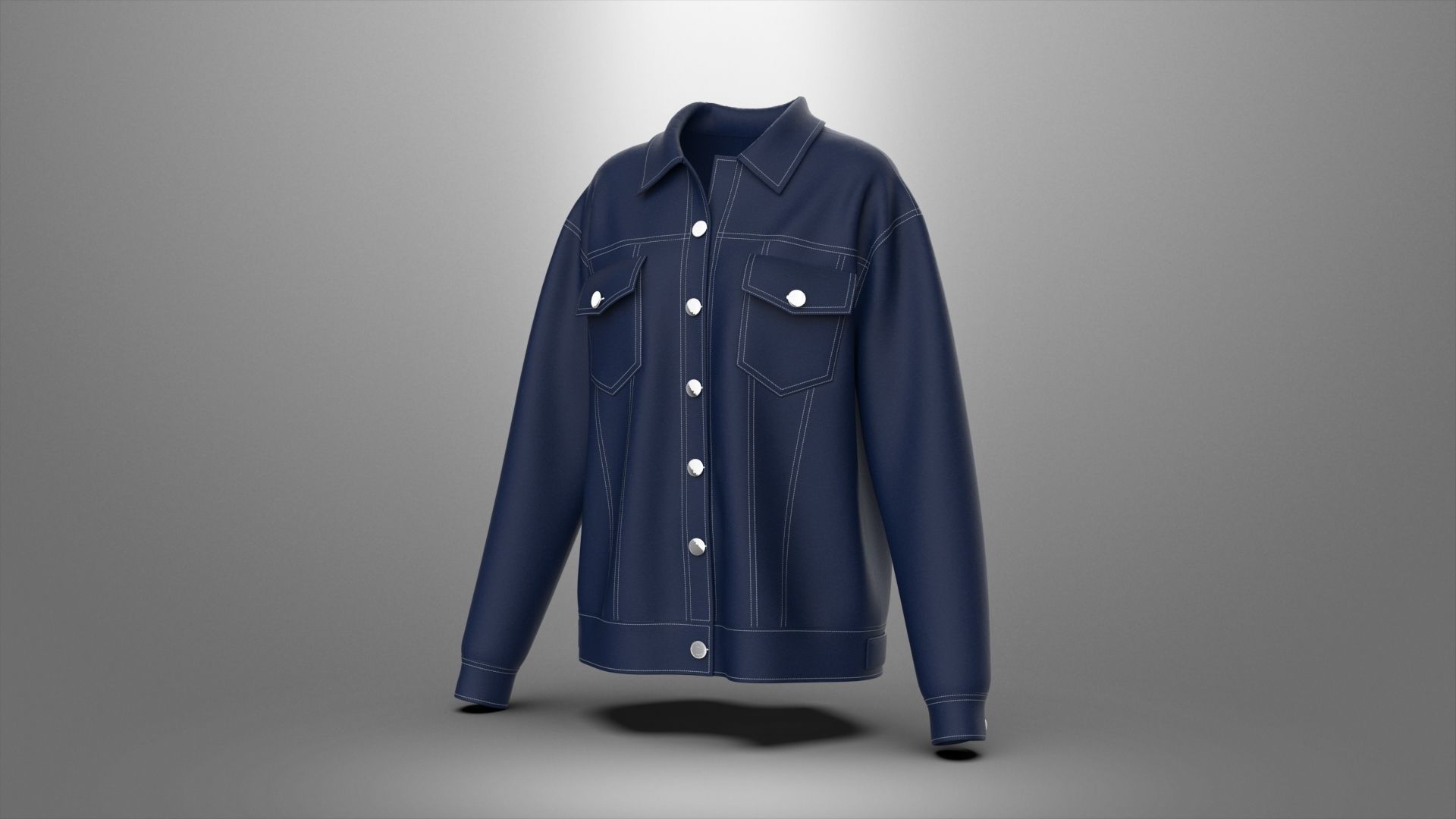 Icon Denim Jacket 3D model_6