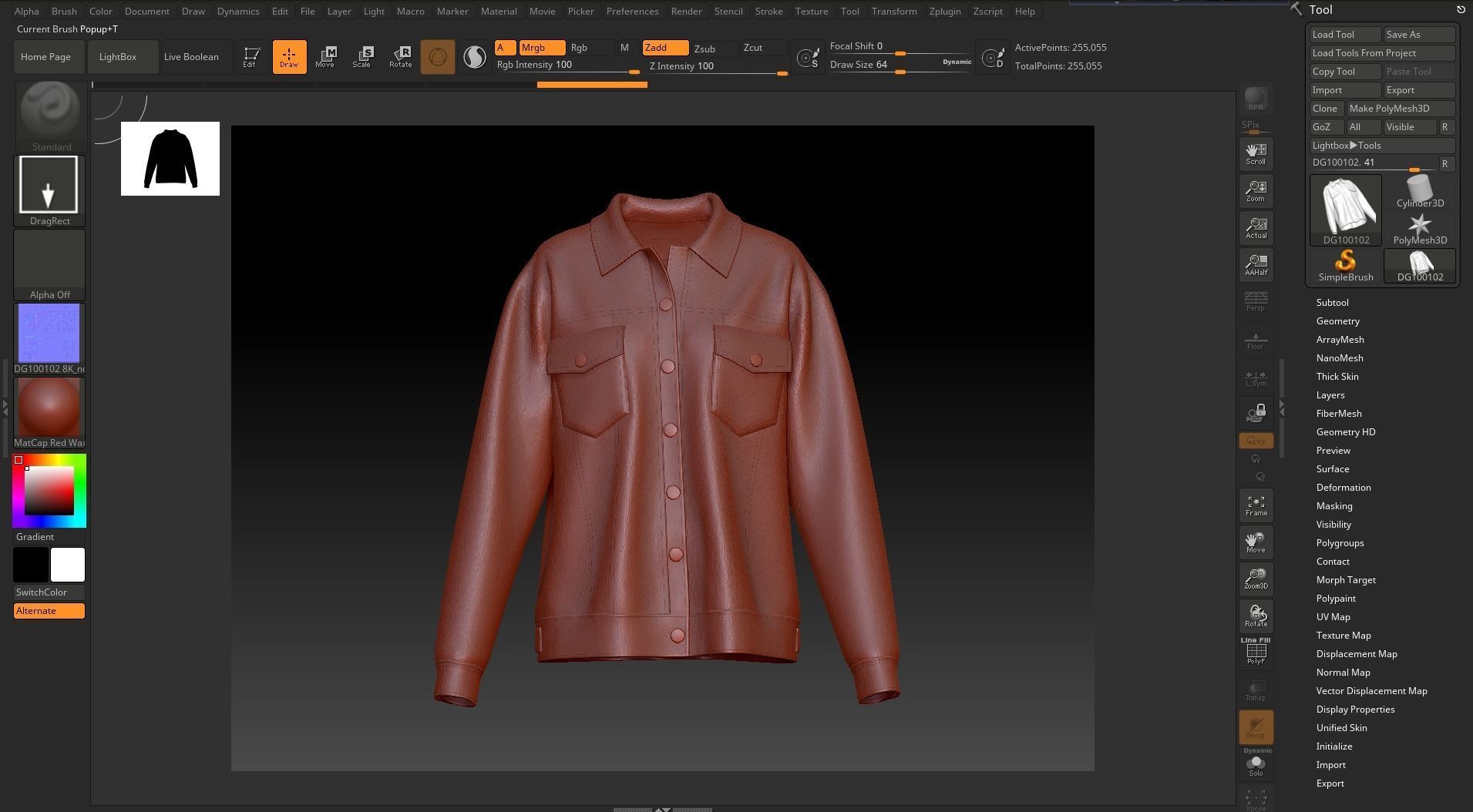 Icon Denim Jacket 3D model_19