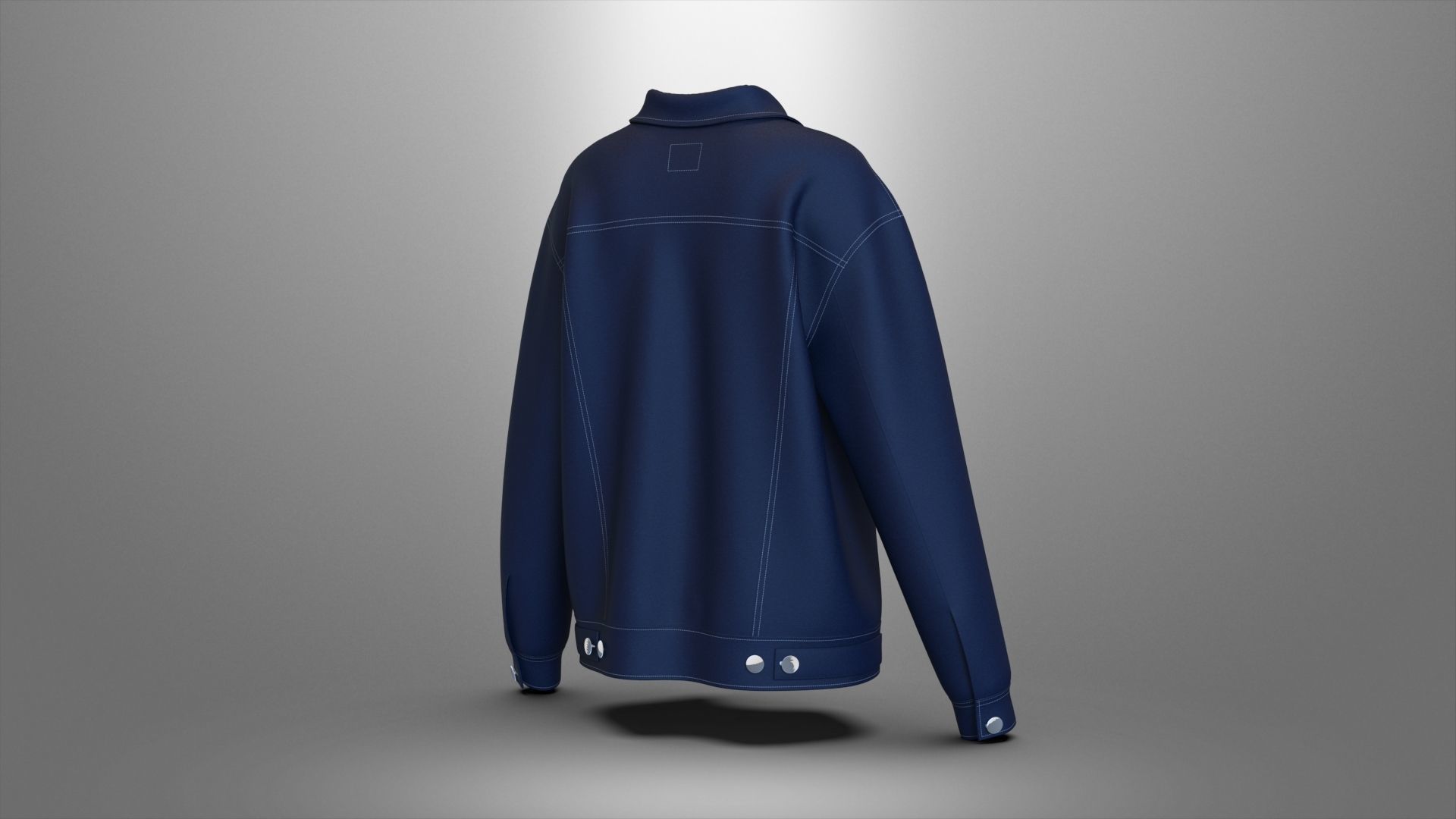 Icon Denim Jacket 3D model_9
