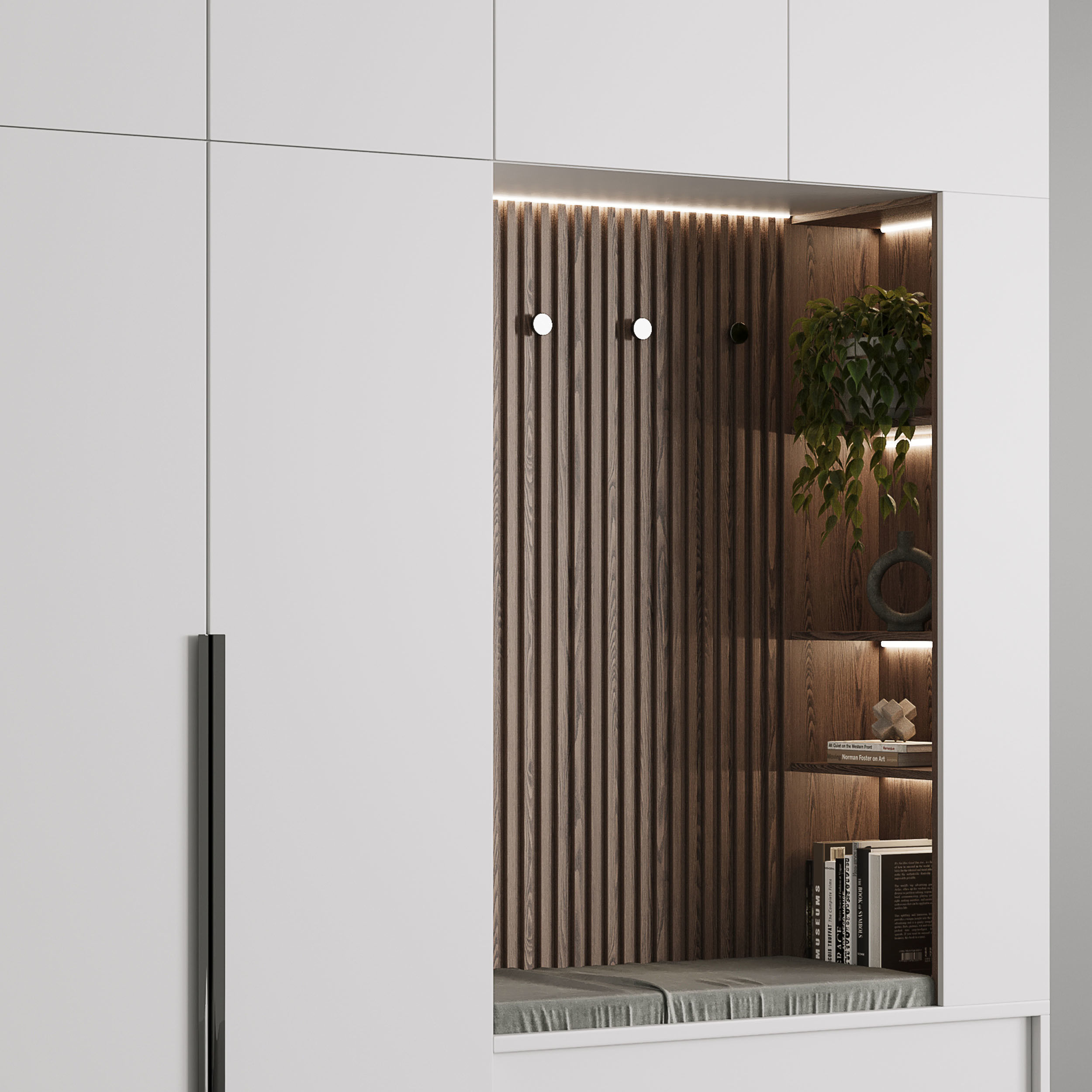 Hallway Furniture set 03 Low-poly 3D model_2