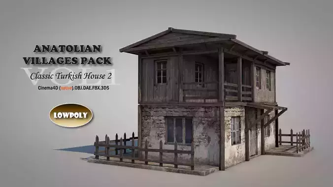 Anatolian Village House 2 Low-poly 3D model