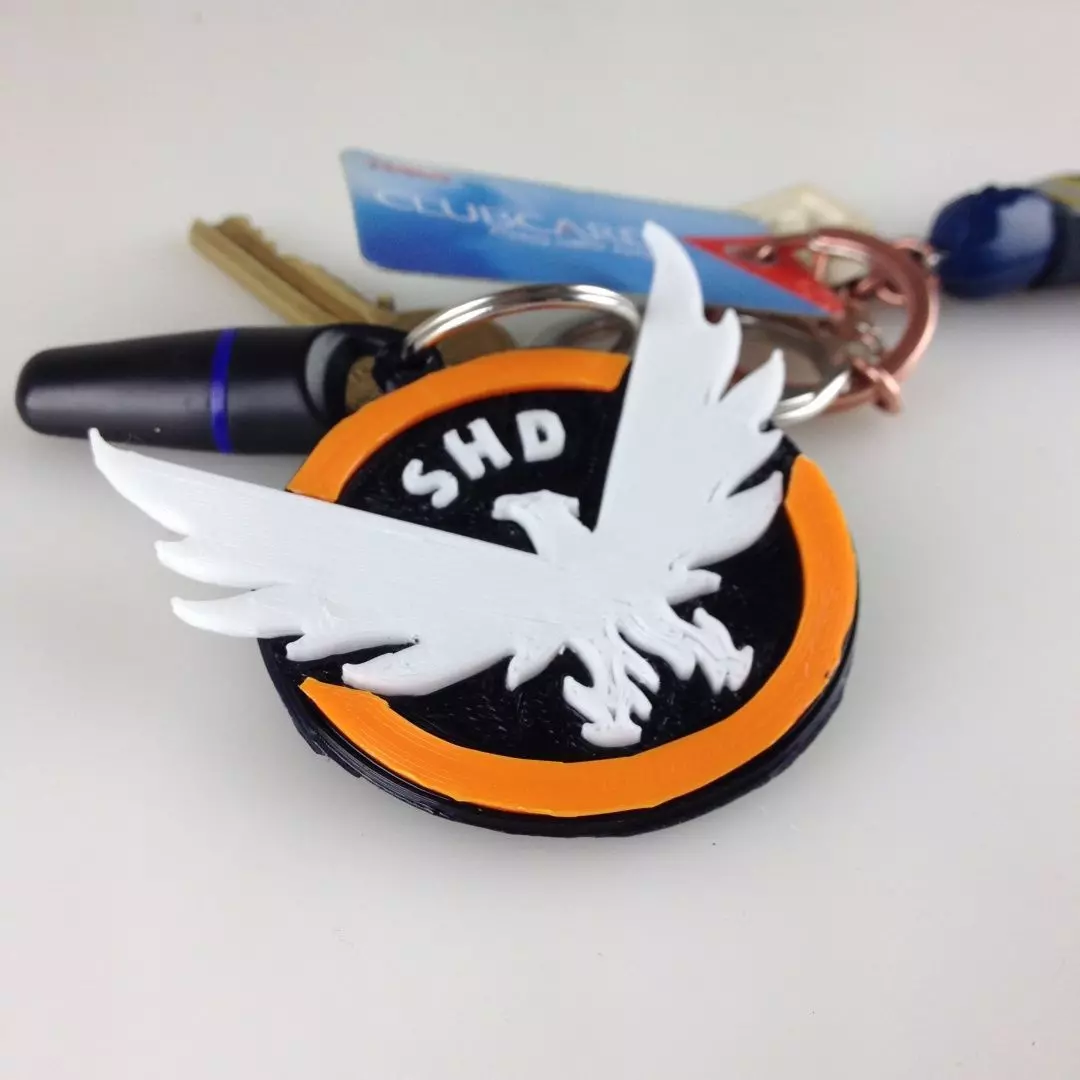 The Division Key Ring 3D print model_0