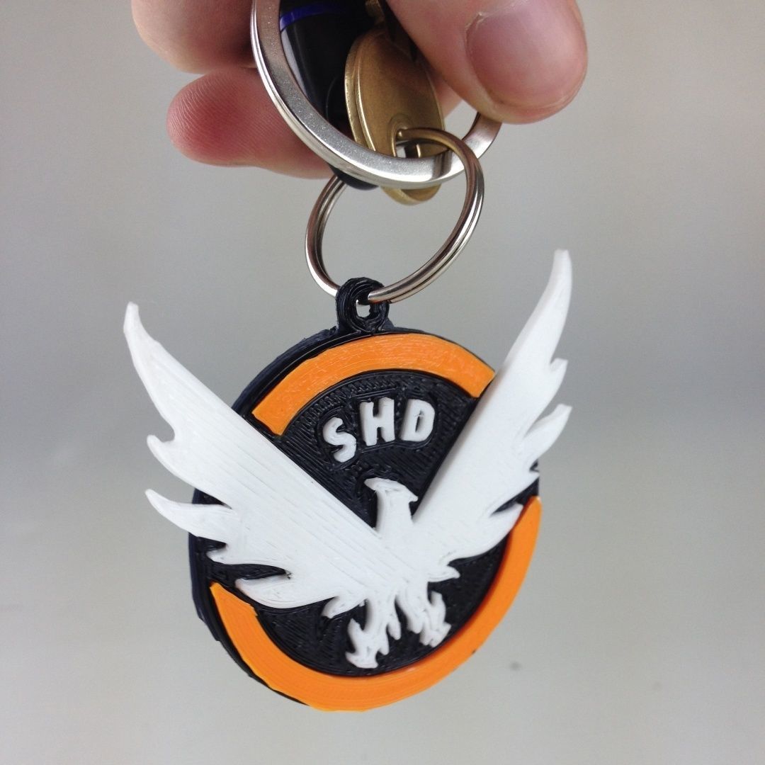 The Division Key Ring 3D print model_2