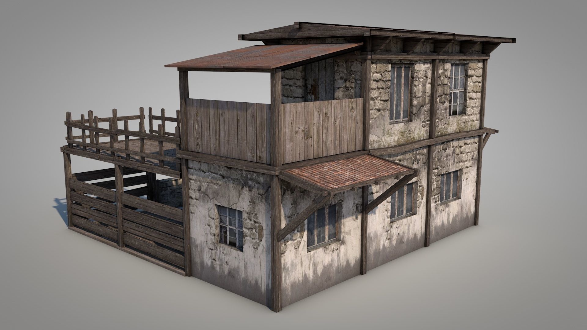 Anatolian Village House 3 Low-poly 3D model_4