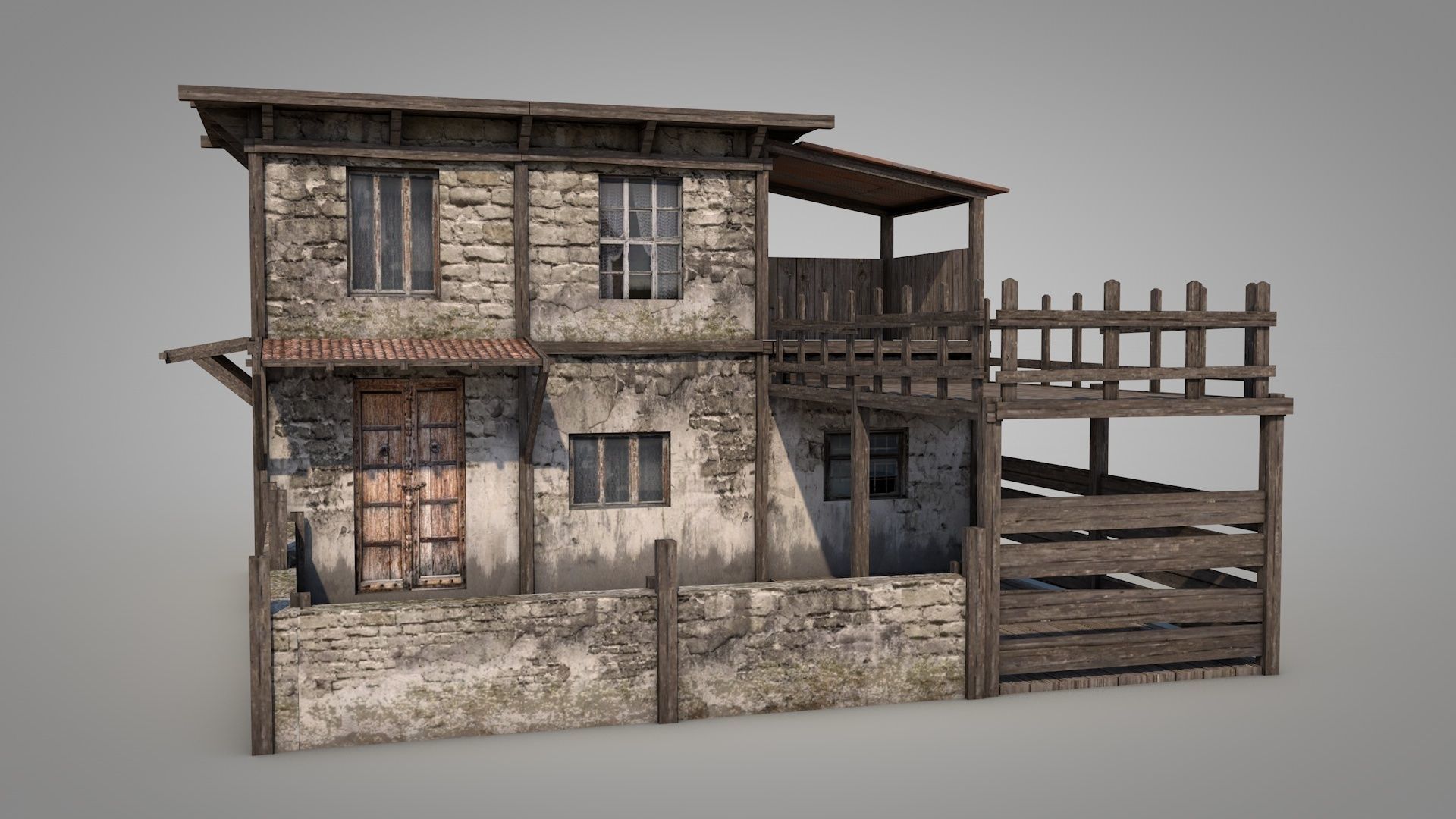 Anatolian Village House 3 Low-poly 3D model_2