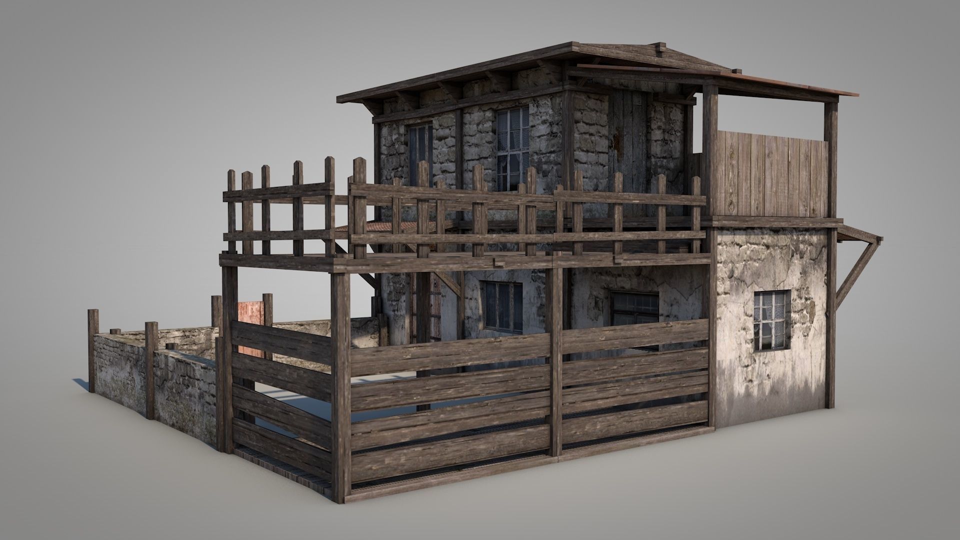 Anatolian Village House 3 Low-poly 3D model_3