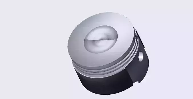 Piston stainless steel button 3D print model