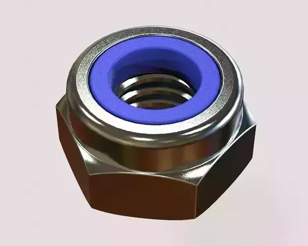 M5 Hexagon Nylon Locking Nuts 3D print model