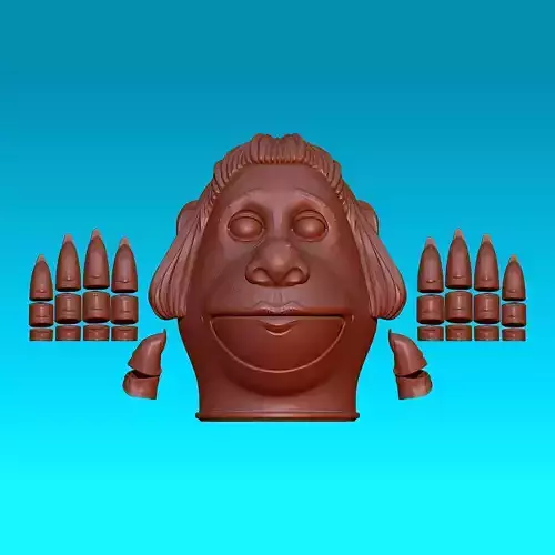 Titere bocon y 2 parpados - Mouth puppet and 2 eyelids Free 3D print model