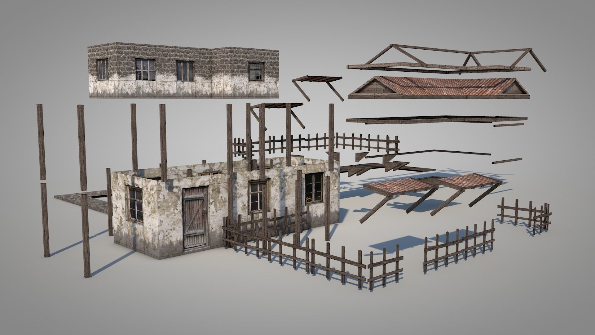 Anatolian Village House 4 Low-poly 3D model_8