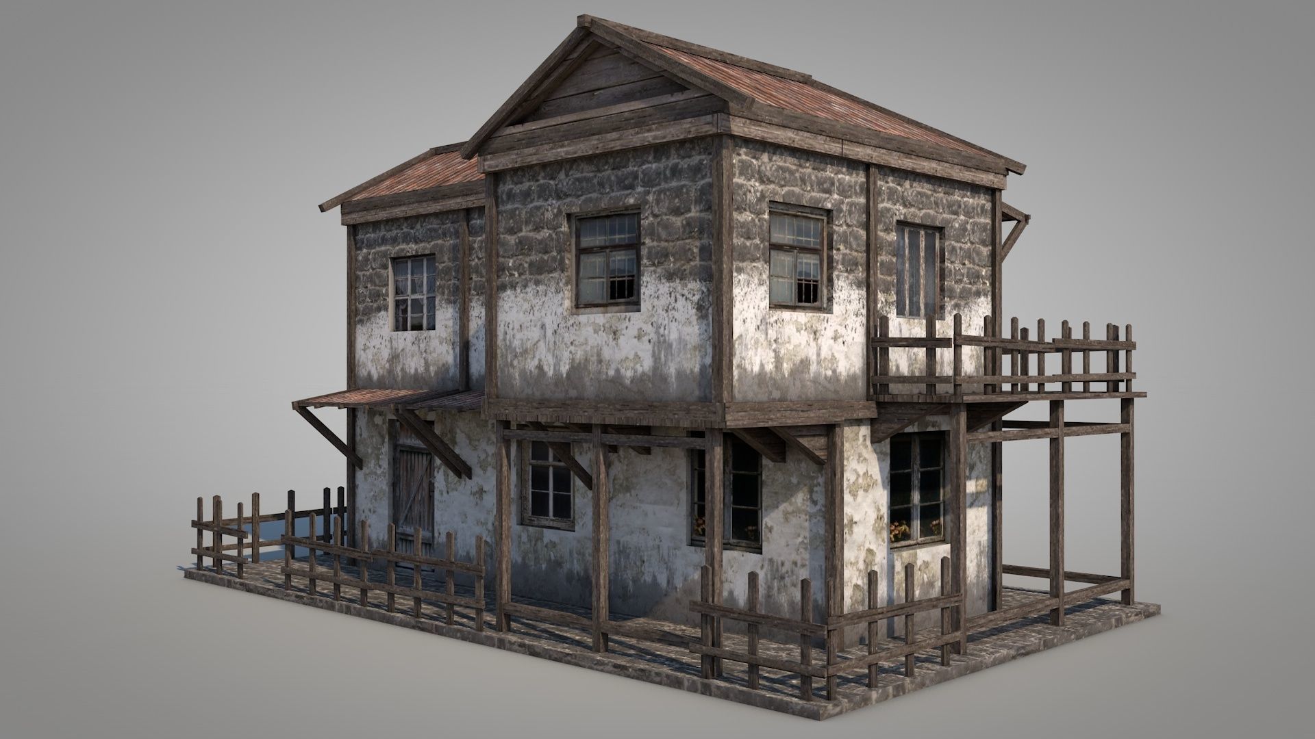 Anatolian Village House 4 Low-poly 3D model_3