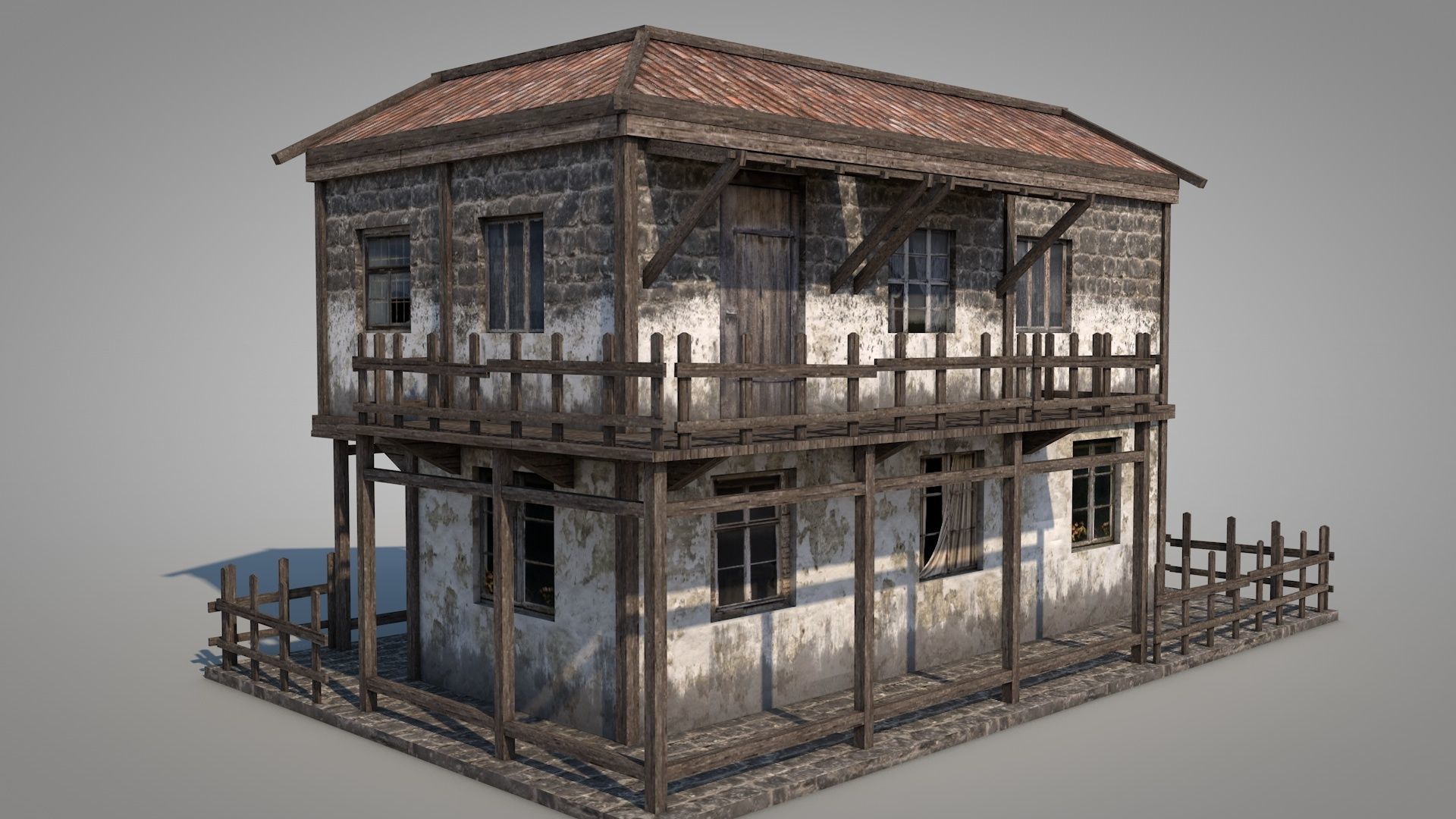 Anatolian Village House 4 Low-poly 3D model_4